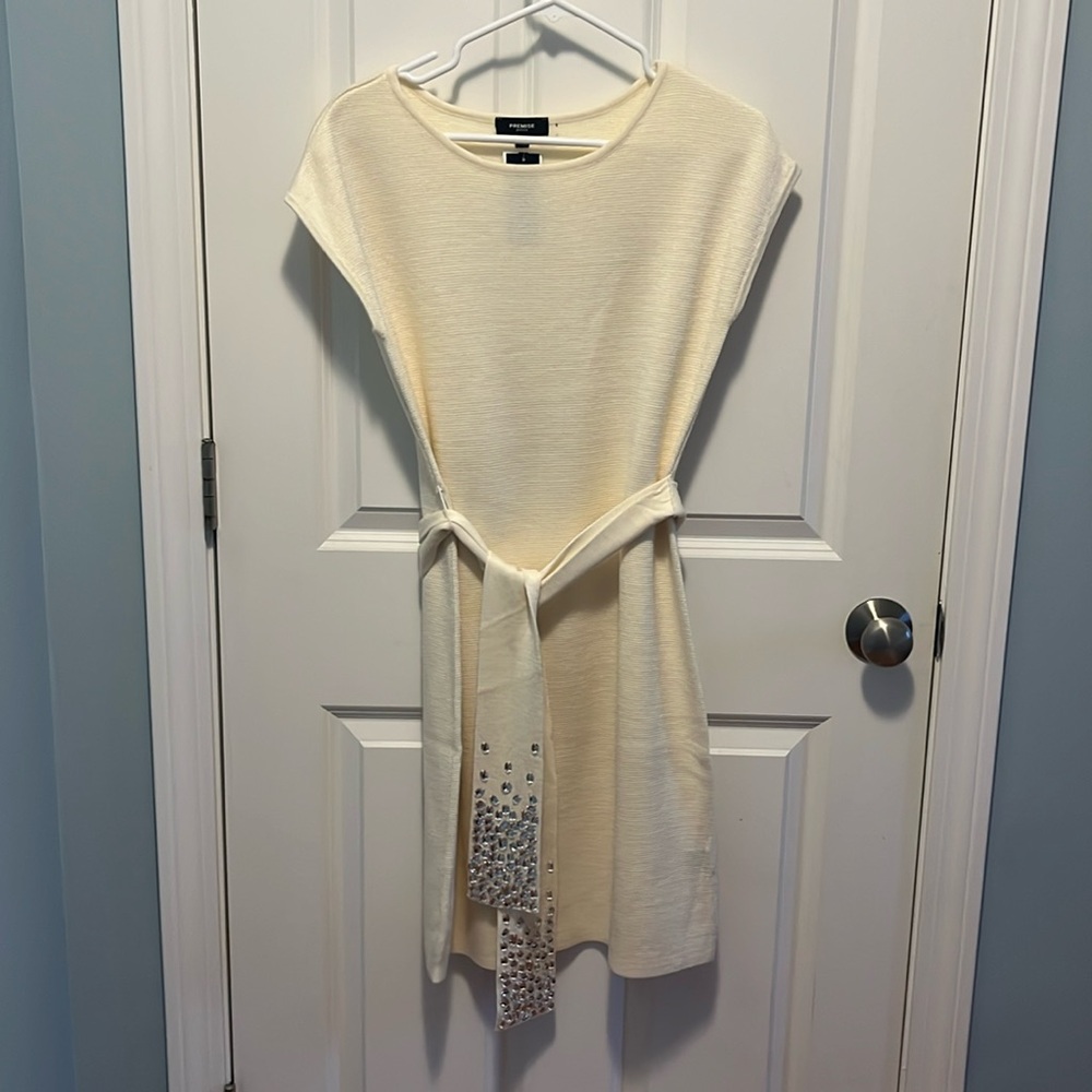 Premise sweater dress cream colored
